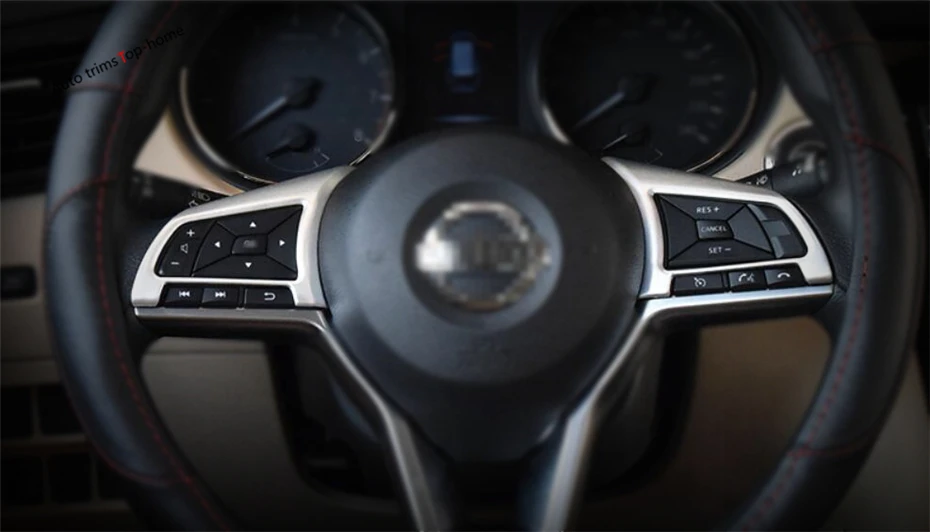 Yimaautoпланки рулевое колесо Кнопка украшения крышка отделка Подходит для Nissan Leaf 2018