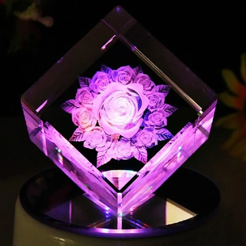 Free Shipping 1pcs 50mm Square Crystal Paperweight With Rose Engraving, Rainbow Color Light Base For Valentine,Home Decoration
Free Shipping 1pcs 50mm Square Crystal Paperweight With Rose Engraving, Rainbow Color Light Base For Valentine,Home Decoration