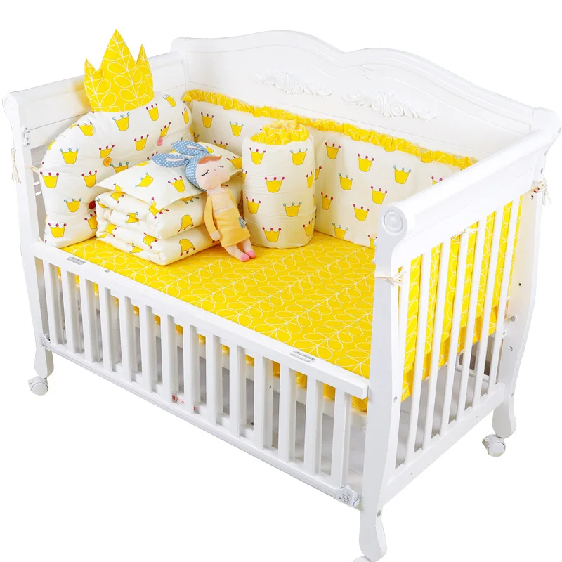 6pcs/Set Cartoon Crib Bedding Set Include Washable Bed Bumper Baby Pillow Baby Headrest Bed Sheet Newborn Cot Protector
6pcs/Set Cartoon Crib Bedding Set Include Washable Bed Bumper Baby Pillow Baby Headrest Bed Sheet Newborn Cot Protector