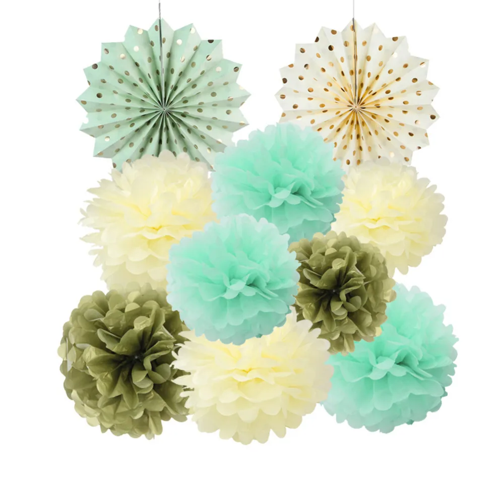 10pcs DIY Party Decoration Set Tissue Paper Fans Pom Poms For Wedding Birthday Party Baby Showers Party Backdrop
10pcs DIY Party Decoration Set Tissue Paper Fans Pom Poms For Wedding Birthday Party Baby Showers Party Backdrop
