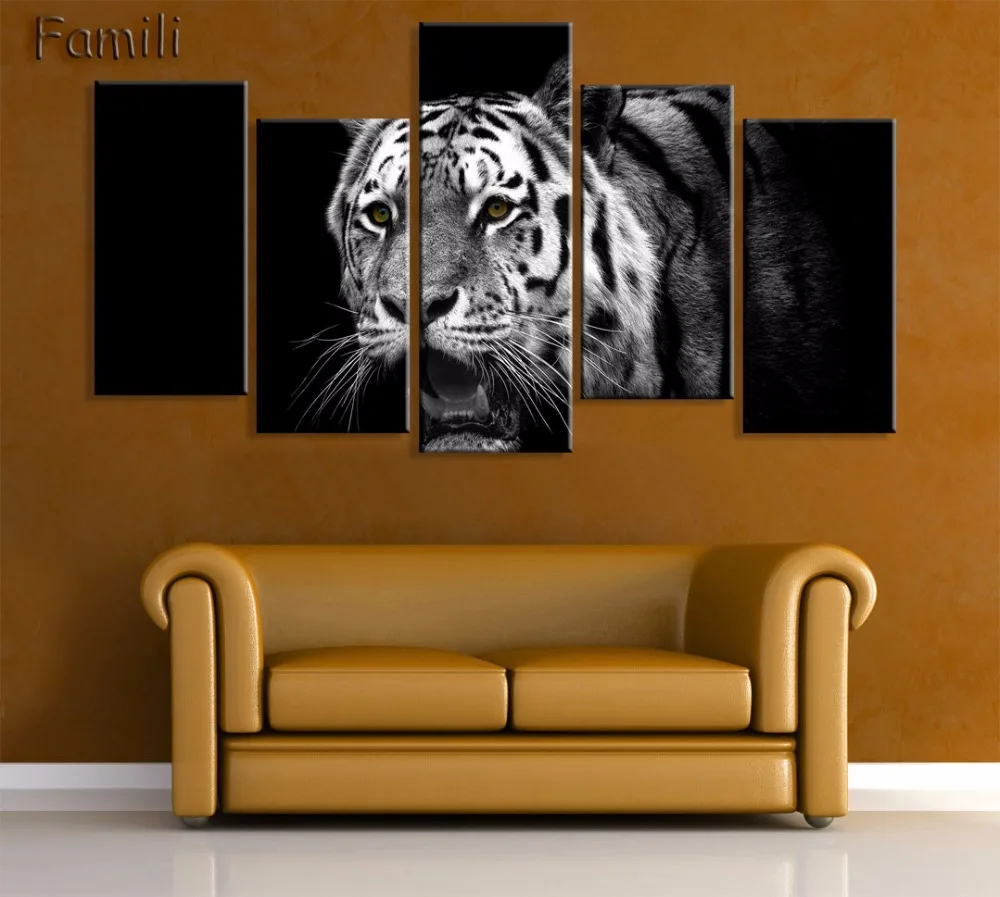 5Piece Real Canvas Painting 5 Pieces Canvas Wall Art High Quality Tiger Painting On Bright Pictures For Living Room
5Piece Real Canvas Painting 5 Pieces Canvas Wall Art High Quality Tiger Painting On Bright Pictures For Living Room