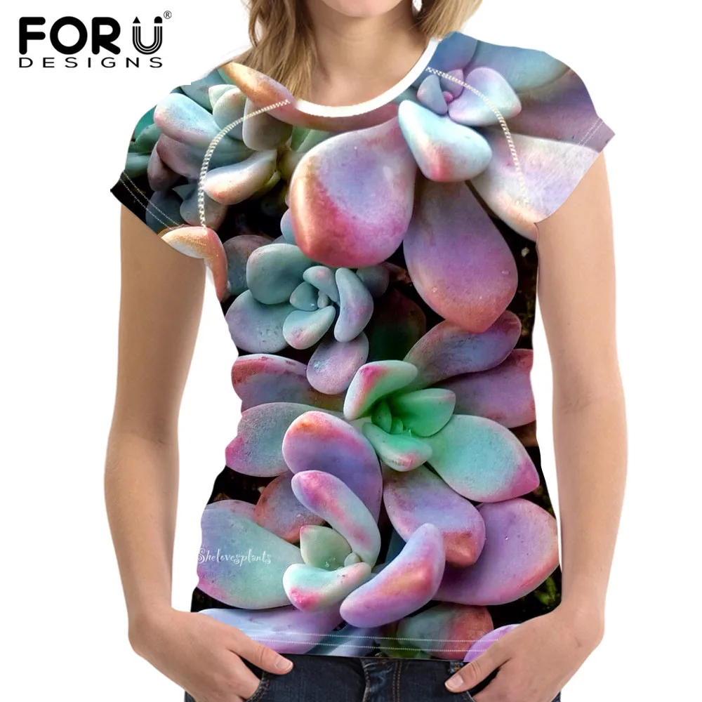 FORUDESIGNS Summer 2019 T Shirt Women Short Sleeve Shirt Women Cactus Print Tshirt Streetwear Neck Woman Clothes Chemise Femme
FORUDESIGNS Summer 2019 T Shirt Women Short Sleeve Shirt Women Cactus Print Tshirt Streetwear Neck Woman Clothes Chemise Femme