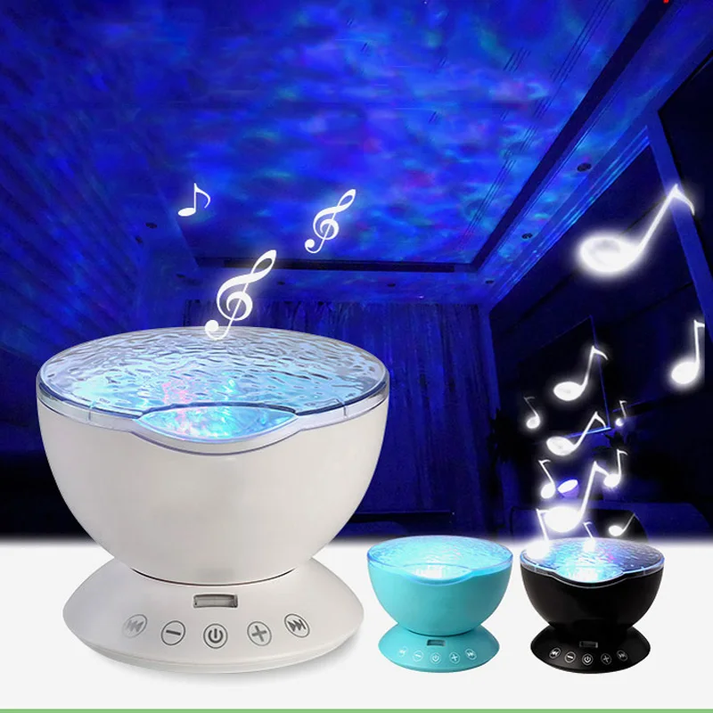 

The Latest Upgraded Ocean Wave Night Lights USB LED Rotating Starry Sky Aurora Colorful Projector Lamp With Remote Music Speaker