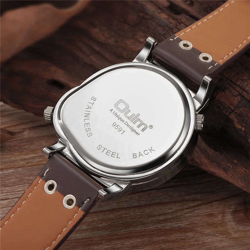Oulm New Retro Silver Two Time Zone Quartz Watch Male Casual Fashion Sport Men's Wristwatches Luxury Brand Male Clock
Oulm New Retro Silver Two Time Zone Quartz Watch Male Casual Fashion Sport Men's Wristwatches Luxury Brand Male Clock