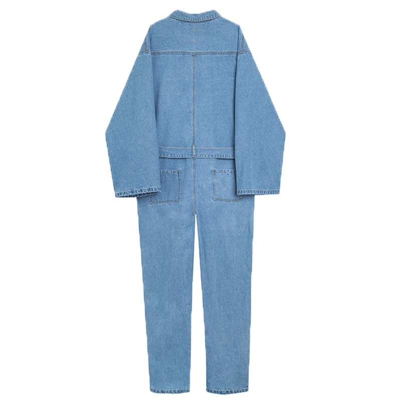 Fashion Autumn Denim Rompers Mens Single Breasted Jumpsuit Cargo Wide Long Sleeve Pockets Overalls New One piece Suits Romper
Fashion Autumn Denim Rompers Mens Single Breasted Jumpsuit Cargo Wide Long Sleeve Pockets Overalls New One piece Suits Romper
