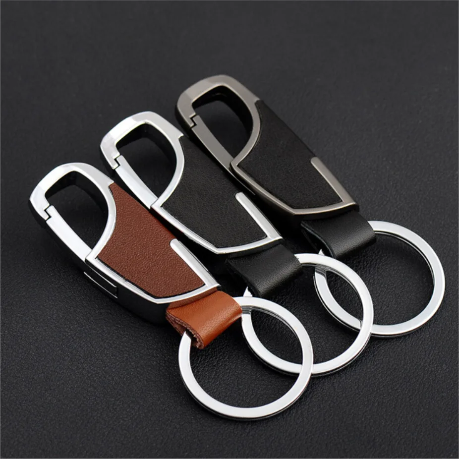 Men's Fashion Creative Metal Leather Strap Car Keyring Keychain Key Chain Ring Keyfob Gift Ap22 Oct20 2018 | Автомобили и