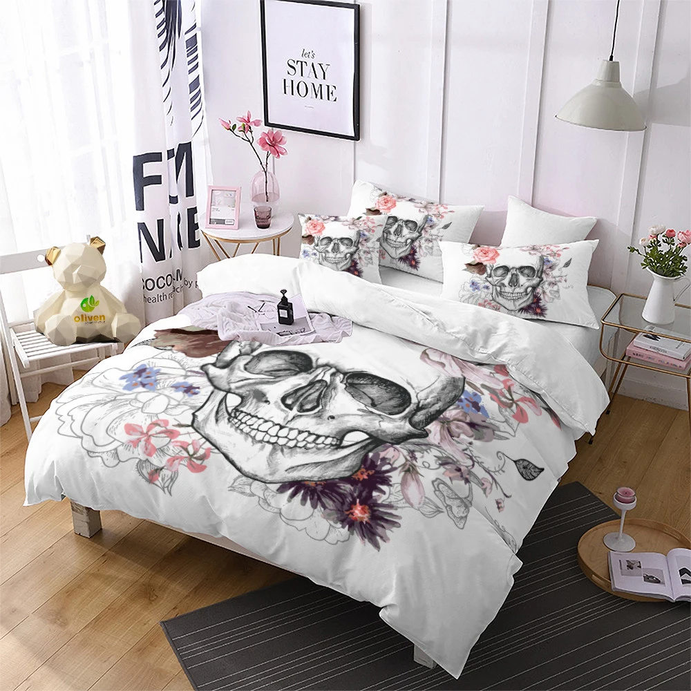 Rose Skull Bedding Set Duvet Bedding Sets Luxury Bedding Set Bedclothes Linens Bed Duvet King Double Home Textile Cushion Cover
Rose Skull Bedding Set Duvet Bedding Sets Luxury Bedding Set Bedclothes Linens Bed Duvet King Double Home Textile Cushion Cover