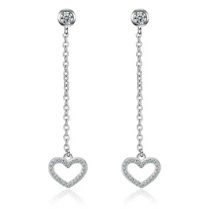 New arrival high quality romantic love heart 925 sterling silver ladies long stud earrings women jewelry drop shipping
New arrival high quality romantic love heart 925 sterling silver ladies long stud earrings women jewelry drop shipping