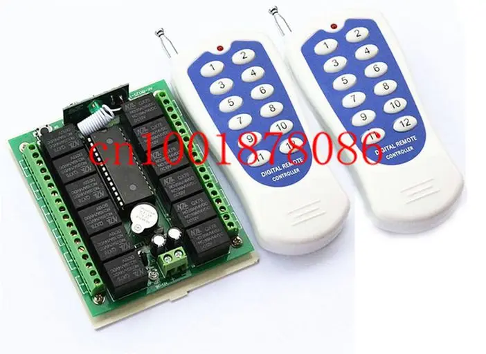 DC12V 24V 12CH remote switch light control Wireless 12v smart Switch System For Light/Lamp LED and RF 2-key Transmitter Remote C
DC12V 24V 12CH remote switch light control Wireless 12v smart Switch System For Light/Lamp LED and RF 2-key Transmitter Remote C