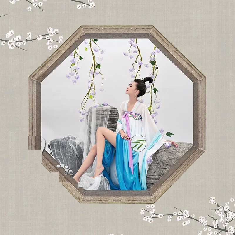 Yi Qing Aesthetic Fairy Dance Costume Hanfu Tang Dynasty High Waist Princess Ruqun Thematic Photography for Women | Тематическая