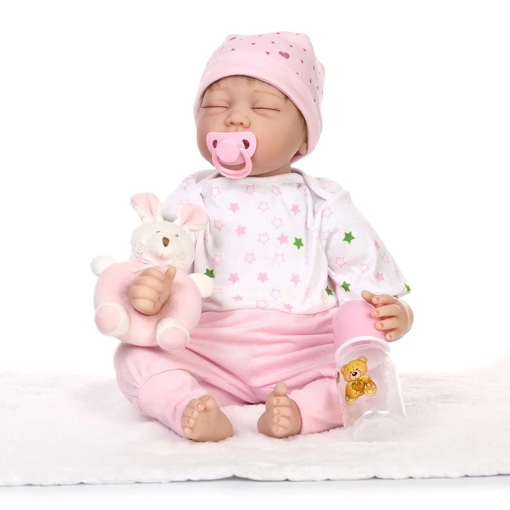 22'' 55 cm Reborn Baby Doll Silicone Lifelike Bebe alive Reborn Bonecas Children Playmate fashion DIY Birthday Gifts Toy
22'' 55 cm Reborn Baby Doll Silicone Lifelike Bebe alive Reborn Bonecas Children Playmate fashion DIY Birthday Gifts Toy