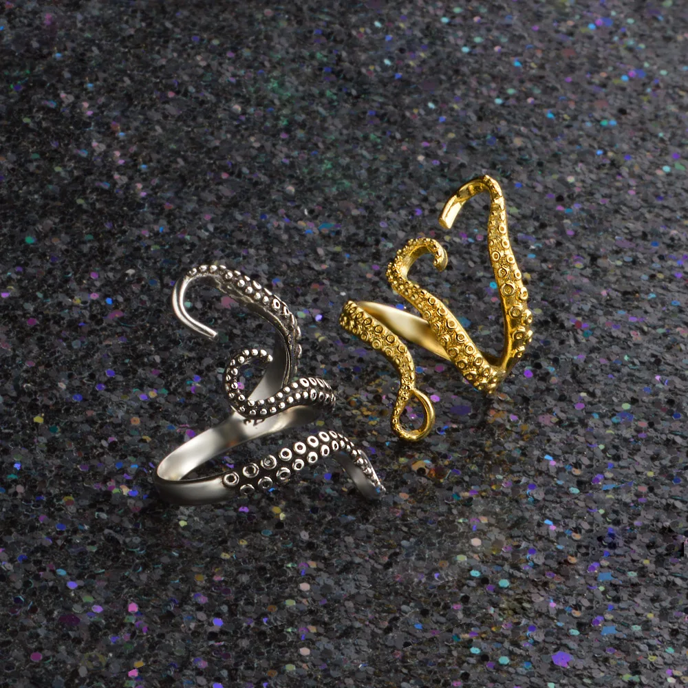 Adjustable Size Vintage Punk Style Gold/Black Silver Color Stainless Steel Octopus Ring Men Women Jewelry Annimal Rings Gift
Adjustable Size Vintage Punk Style Gold/Black Silver Color Stainless Steel Octopus Ring Men Women Jewelry Annimal Rings Gift