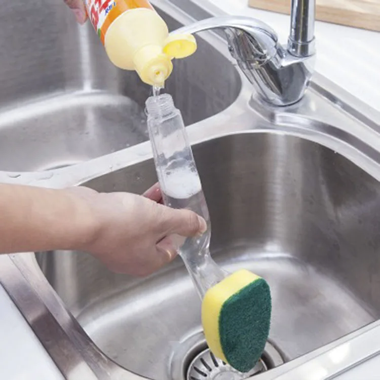 Dish Washing Tool Cleaning Brush Soap Dispenser Handle Refillable Bowls Cleaning Sponge Brush For Kitchen Organizer Accessories
Dish Washing Tool Cleaning Brush Soap Dispenser Handle Refillable Bowls Cleaning Sponge Brush For Kitchen Organizer Accessories