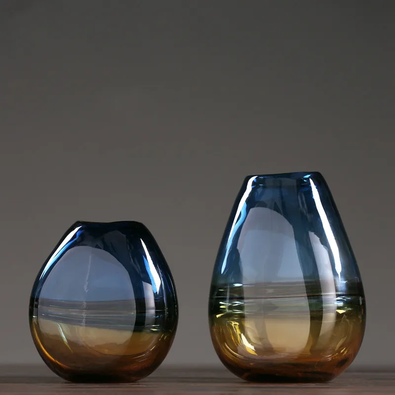 American minimalist colored glass vase decoration home living room TV cabinet water culture flower gift
American minimalist colored glass vase decoration home living room TV cabinet water culture flower gift