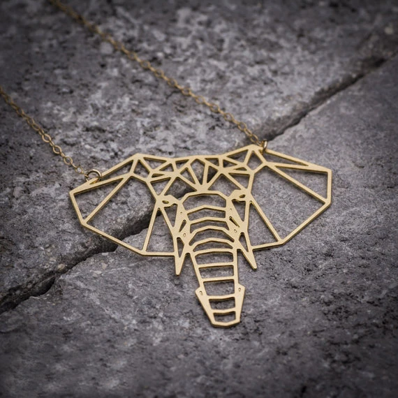 NianDi Lucky Elephant Necklace Origami Elephant Geometric Necklace Animal Gold Jewelry Party Accessories YLQ0557
NianDi Lucky Elephant Necklace Origami Elephant Geometric Necklace Animal Gold Jewelry Party Accessories YLQ0557