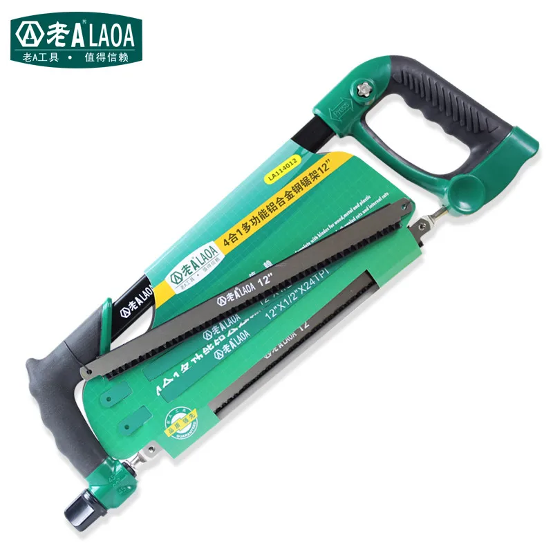 LAOA 4 in 1 Hacksaw 12 inch Multifunction Aluminum alloy steel Saw Fram with 4pcs Saw Blade
LAOA 4 in 1 Hacksaw 12 inch Multifunction Aluminum alloy steel Saw Fram with 4pcs Saw Blade