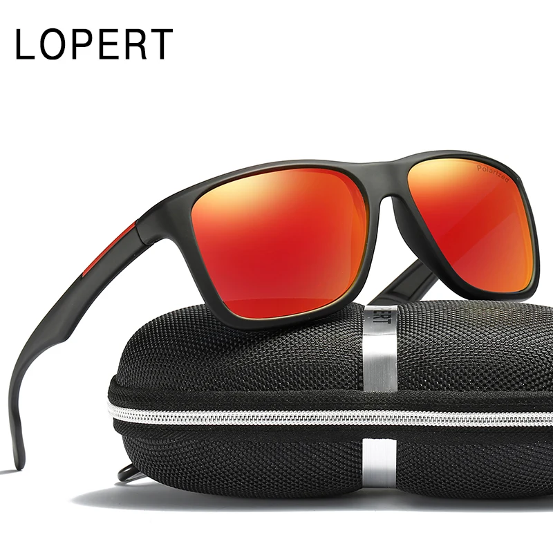 LOPERT классические Поляризованные Солнцезащитные очки Мужские квадратные