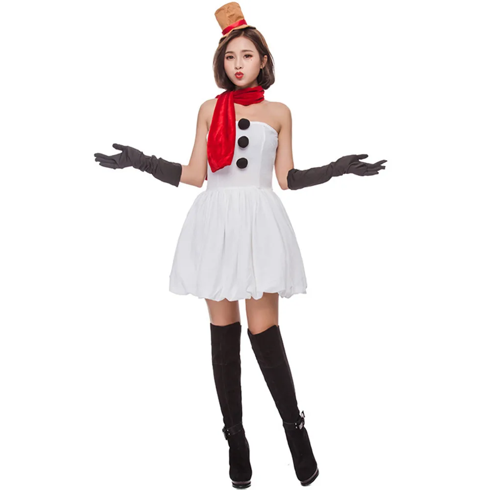 Snow Girl Winter Lady Snowman Costume Adult White Christmas Cosplay Dress Party Fancy Dress Female Halloween Costumes
Snow Girl Winter Lady Snowman Costume Adult White Christmas Cosplay Dress Party Fancy Dress Female Halloween Costumes