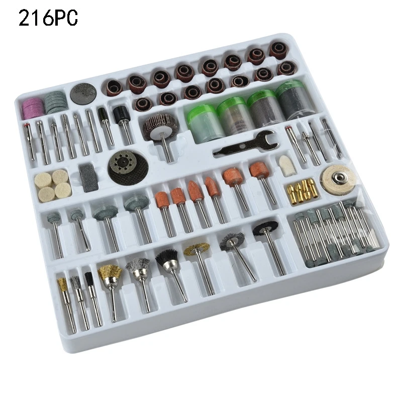 216Pcs/Set Wood Metal Engraving Electric Rotary Tool Accessory For Bit Set Grinding Polish Cutting Cut | Инструменты