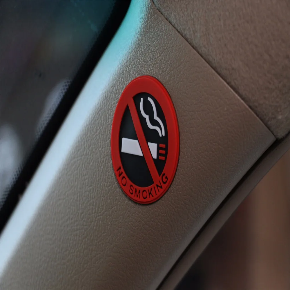 5 Pcs/lot 3D Sticker Warning No Smoking Logo Car Stickers For Honda CRV XRV CITY Toyota Corolla Rav4 Ralink YARiS | Автомобили и