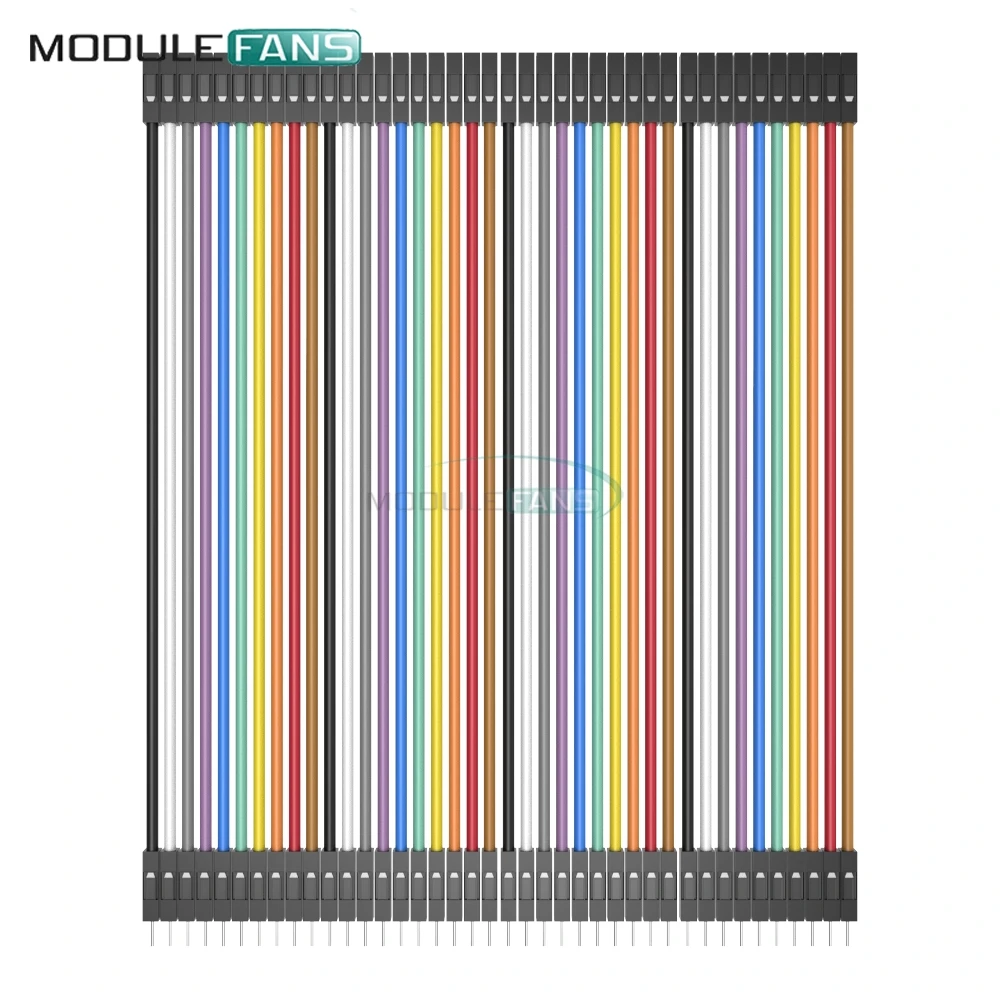 2 x 40PCS DIY KIT Dupont 10CM Male To Female Jumper Wire Ribbon Cable for Arduino | Электронные компоненты и