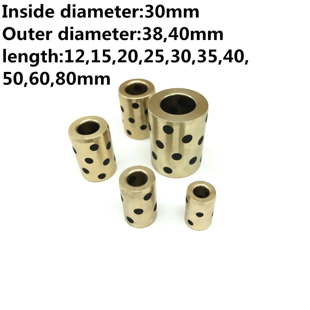 Inner diameter 30mm linear graphite copper set bearing copper bushing oil self-lubricating bearing JDB length 12-80mm
Inner diameter 30mm linear graphite copper set bearing copper bushing oil self-lubricating bearing JDB length 12-80mm