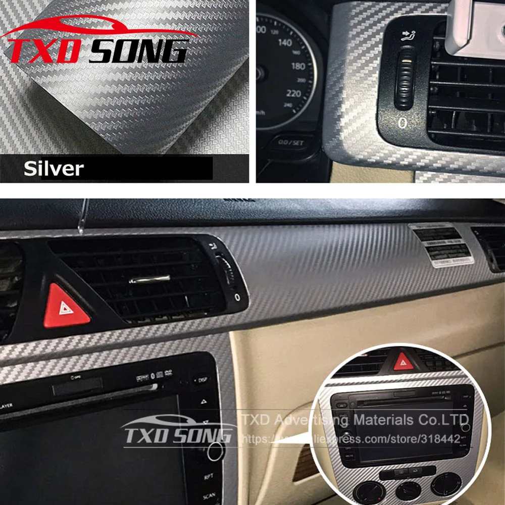 127X30CM/Lot Silver 3D Carbon Fiber Vinyl Car Wrap Sheet Roll Film Car Stickers And Decals Motorcycle Car styling 3D carbon film
127X30CM/Lot Silver 3D Carbon Fiber Vinyl Car Wrap Sheet Roll Film Car Stickers And Decals Motorcycle Car styling 3D carbon film