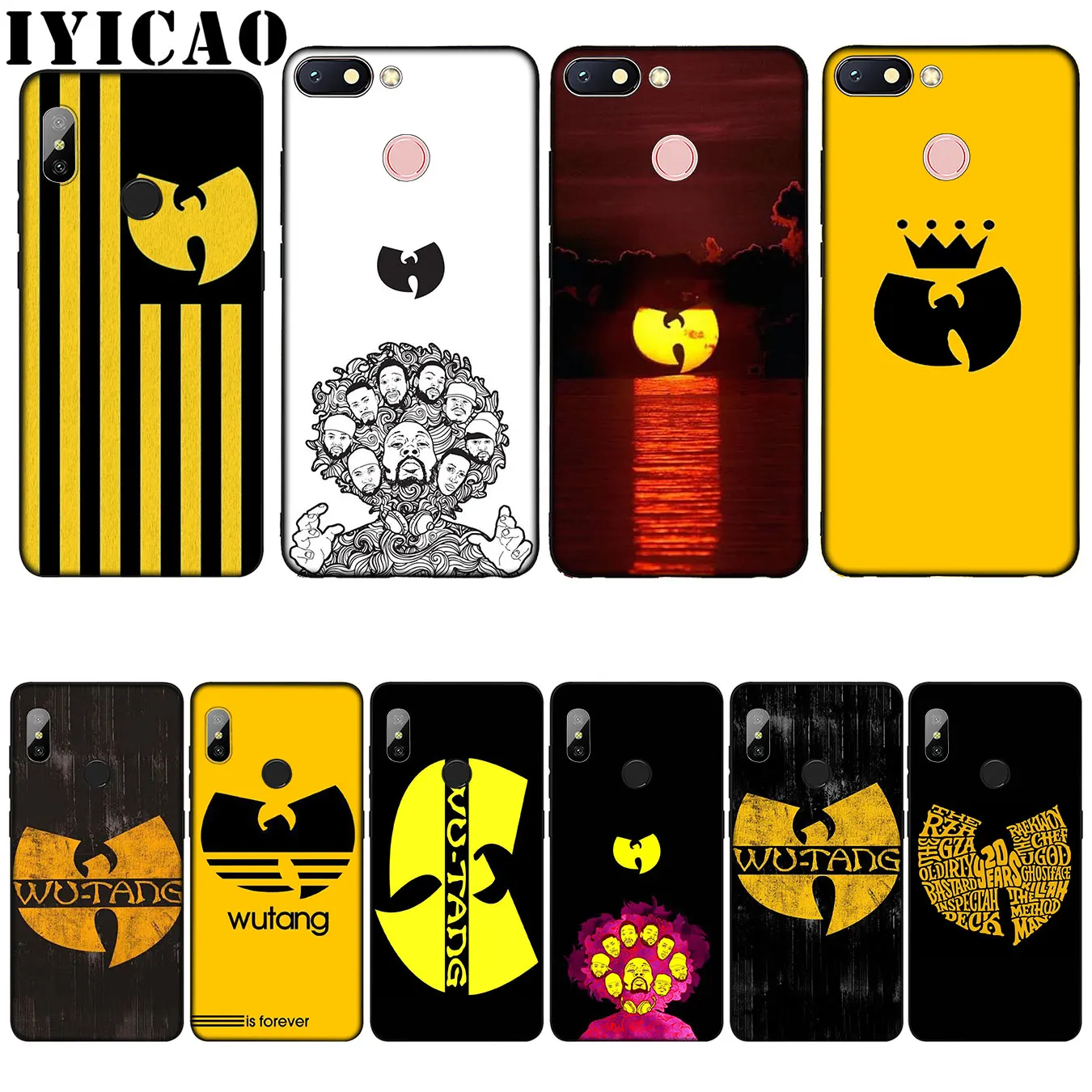 Ультратонкий мультяшный силиконовый мягкий чехол IYICAO Wu Tang Clan для Xiaomi Redmi 6A 5A Note 7 4