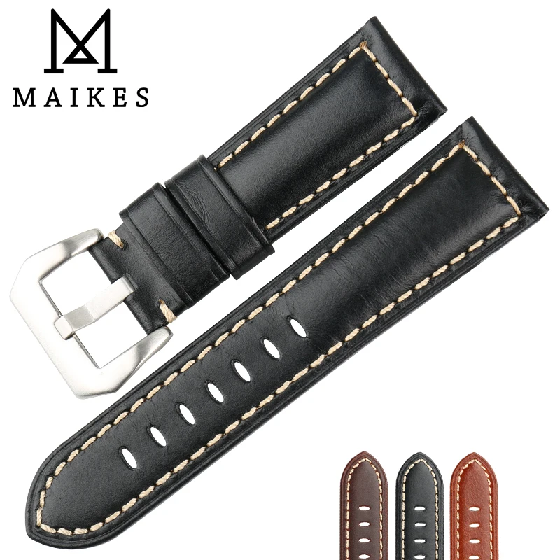 MAIKES Handmade Quality Cow Leather Watch Strap 22mm 24mm 26mm Watchbands Watch Bracelet Balck Watch Accessories For Panerai
MAIKES Handmade Quality Cow Leather Watch Strap 22mm 24mm 26mm Watchbands Watch Bracelet Balck Watch Accessories For Panerai