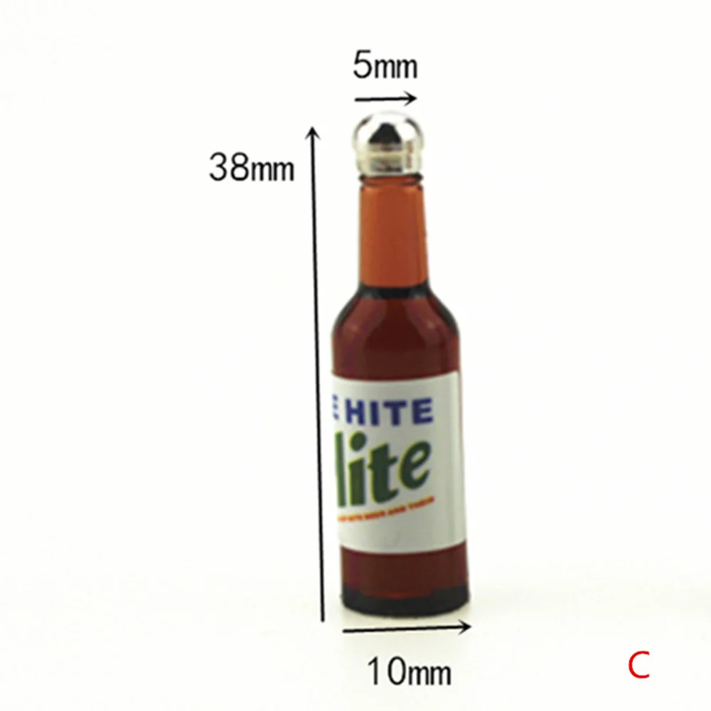 4Pcs 1/12 Dollhouse Miniature Accessories Mini Wine Bottle Simulation Drink Furniture for Doll Home Decoration |