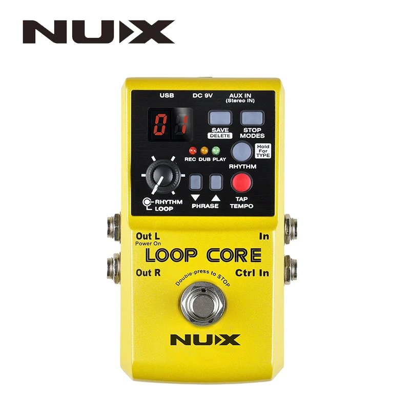 Педаль для гитарных эффектов NUX Loop Core Looper время записи 6 часов 99 пользовательских