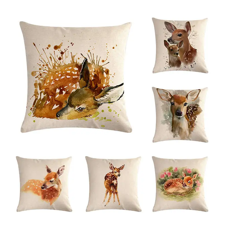 Pillow Case Sika Deer Cushion Cover For office/bedroom/chair seat Cushion 18x18 inches Home Textile ZY318
Pillow Case Sika Deer Cushion Cover For office/bedroom/chair seat Cushion 18x18 inches Home Textile ZY318