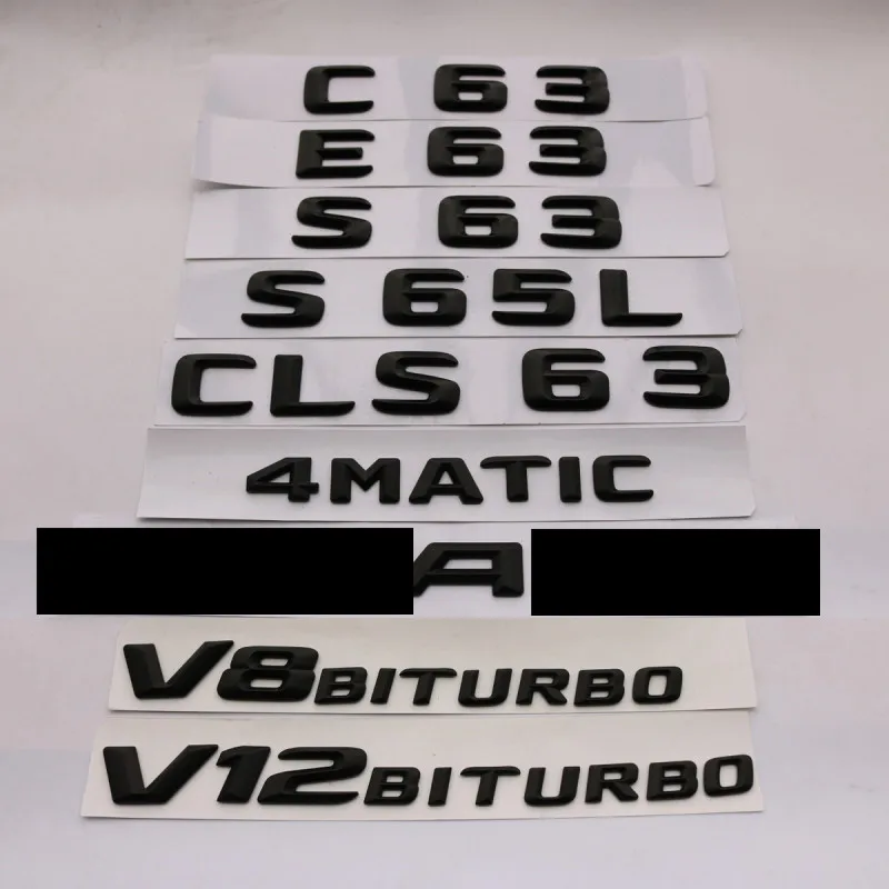 3D ABS черный E63 C63 S65L CLS63 эмблема заднего багажника с номером буква значок наклейка