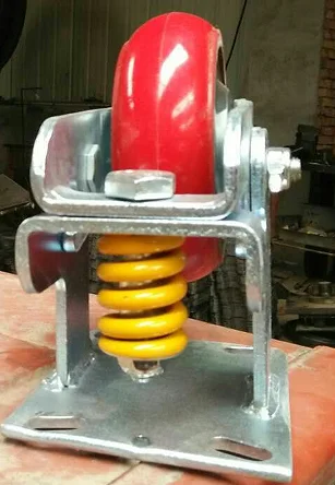 150mm Caster Wheel with the Frame and Single Spring Shock Absorber ,Rotated Wheel maximum load is 350KG
150mm Caster Wheel with the Frame and Single Spring Shock Absorber ,Rotated Wheel maximum load is 350KG