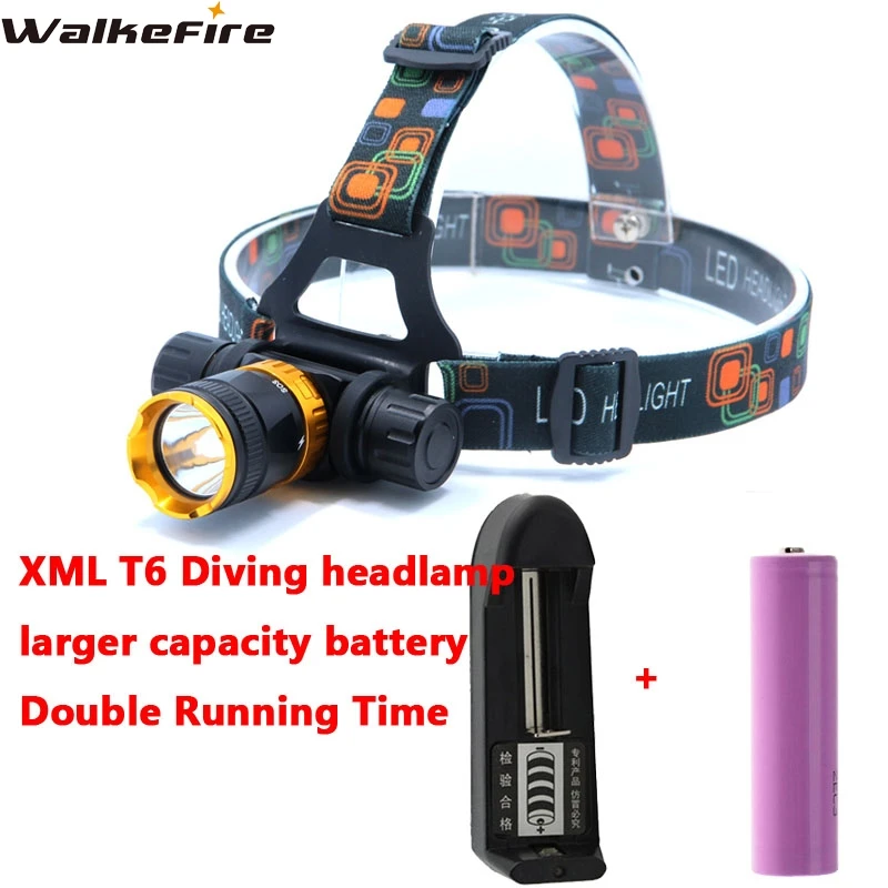 XML-T6 LED 3800LM 5-Mode Waterproof Scuba Diving Headlamp Headlight Underwater Flashlight torch Light lamp with battery charger
XML-T6 LED 3800LM 5-Mode Waterproof Scuba Diving Headlamp Headlight Underwater Flashlight torch Light lamp with battery charger
