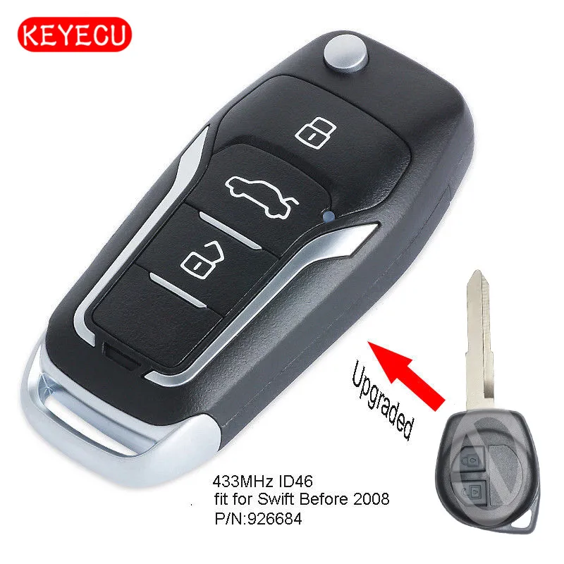 Keyecu обновленный дистанционный ключ с чипом ID46 433 МГц для Suzuki Swift Grand Vitara до 2008 года
Keyecu обновленный дистанционный ключ с чипом ID46 433 МГц для Suzuki Swift Grand Vitara до 2008 года