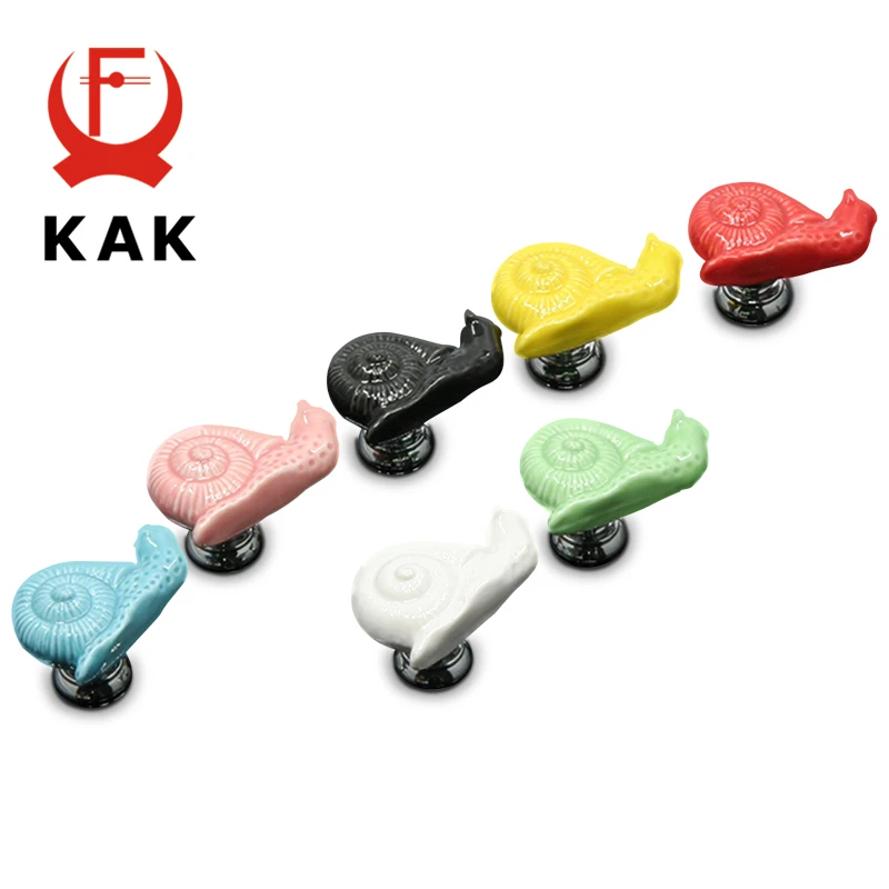 Керамические ручки KAK в виде улитки для ящиков кухонного шкафа дверные детской