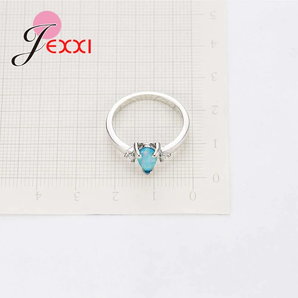 925 Sterling Silver Simple Classic Blue Opal Waterdrop Shape Stones Prong Setting Crystals Fashion Women Rings
925 Sterling Silver Simple Classic Blue Opal Waterdrop Shape Stones Prong Setting Crystals Fashion Women Rings
