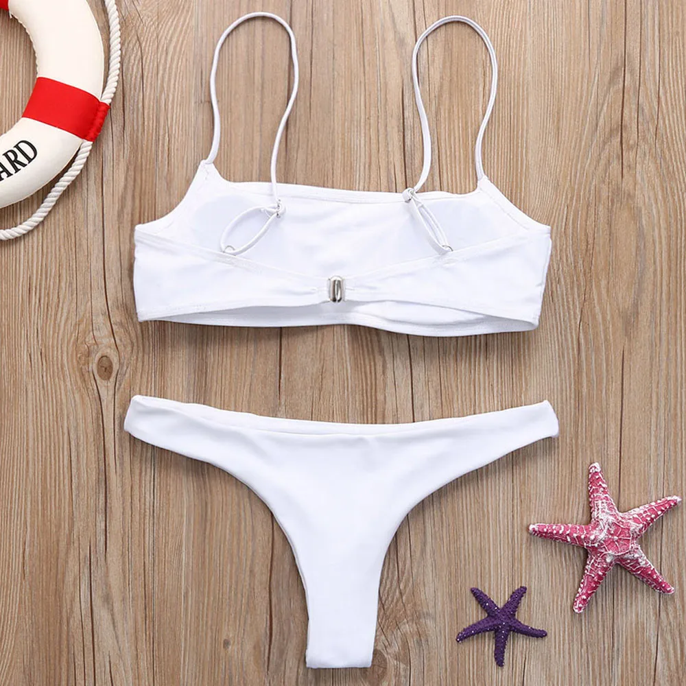 Summer Bandeau Bandage Solid Bikini Set Women Push-Up Brazilian Swimwear Beachwear Swimsuit Biquini Bikini 
Summer Bandeau Bandage Solid Bikini Set Women Push-Up Brazilian Swimwear Beachwear Swimsuit Biquini Bikini