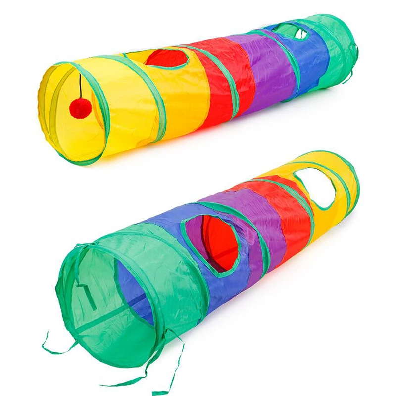 Rainbow Colors Canvas Cat Toys Pet Cat Play And Rest Products Foldable Cat Play Tunnel PTCT-13
Rainbow Colors Canvas Cat Toys Pet Cat Play And Rest Products Foldable Cat Play Tunnel PTCT-13