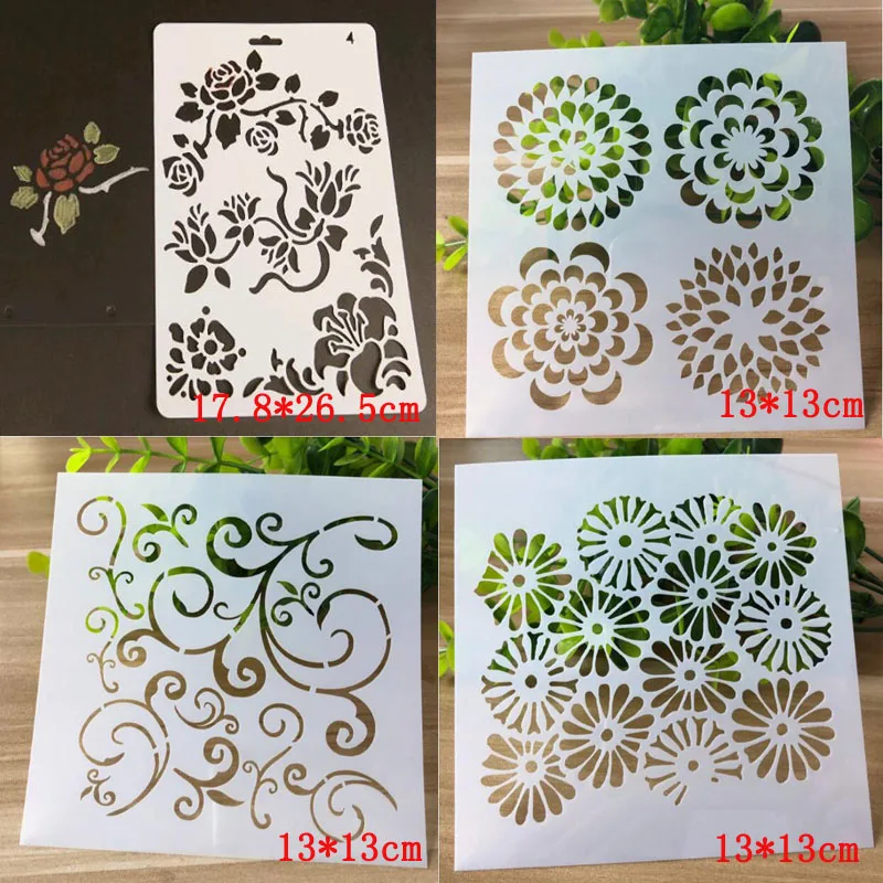 4pcs/set Flower Plastic Template DIY Stencils Scrapbooking Photo Album Drawing Painting Tool For Kids Stationery School Supplies
4pcs/set Flower Plastic Template DIY Stencils Scrapbooking Photo Album Drawing Painting Tool For Kids Stationery School Supplies