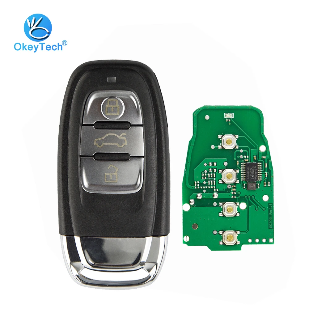 OkeyTech Keyless Entry Smart Remote Car Key 315/433/868Mhz for Audi Q5 A4 A5 A4L 8T0959754C 8K0959754G 8T0959754J & Insert Blade
OkeyTech Keyless Entry Smart Remote Car Key 315/433/868Mhz for Audi Q5 A4 A5 A4L 8T0959754C 8K0959754G 8T0959754J & Insert Blade