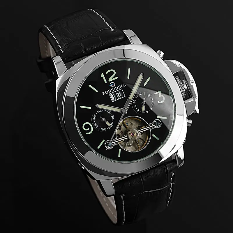 Luxury Brand FORSINING Auto Date Tourbillon Mechanical Watch Male Clock Designer Watches Men Leather Strap Bracelet Watch
Luxury Brand FORSINING Auto Date Tourbillon Mechanical Watch Male Clock Designer Watches Men Leather Strap Bracelet Watch