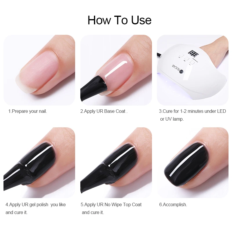 UR SUGAR No Wipe Base Top Coat 7.5ml Gel Nail Polish Long Lasting Nail Art Semi Permanent Soak Off UV LED Lamp Gel Varnishes
UR SUGAR No Wipe Base Top Coat 7.5ml Gel Nail Polish Long Lasting Nail Art Semi Permanent Soak Off UV LED Lamp Gel Varnishes