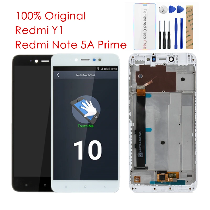 Оригинальный ЖК дисплей и рамка для Xiaomi Redmi Note 5A Prime сенсорный экран Y1 дигитайзер