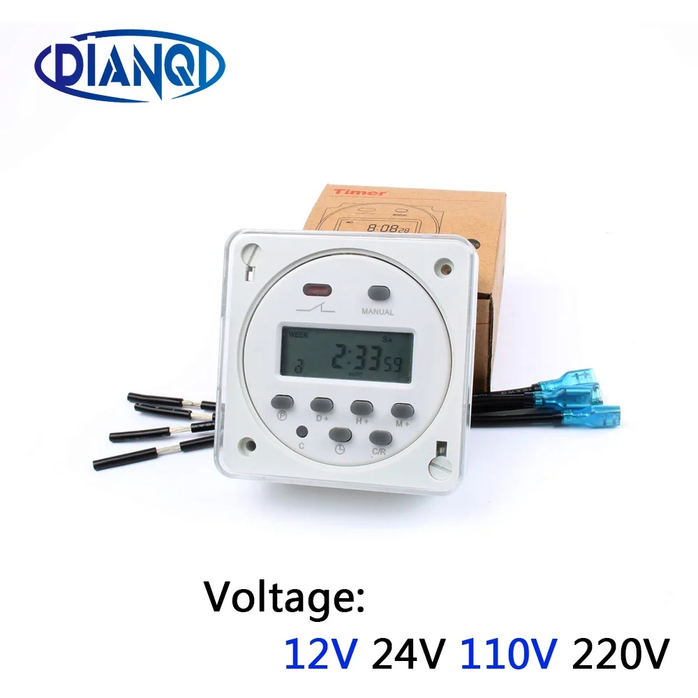 CN101A with cover 4 pcs wires Digital LCD Power Programmable CN101 TIMER Time Switch Relay with protective cover weekly 7days
CN101A with cover 4 pcs wires Digital LCD Power Programmable CN101 TIMER Time Switch Relay with protective cover weekly 7days