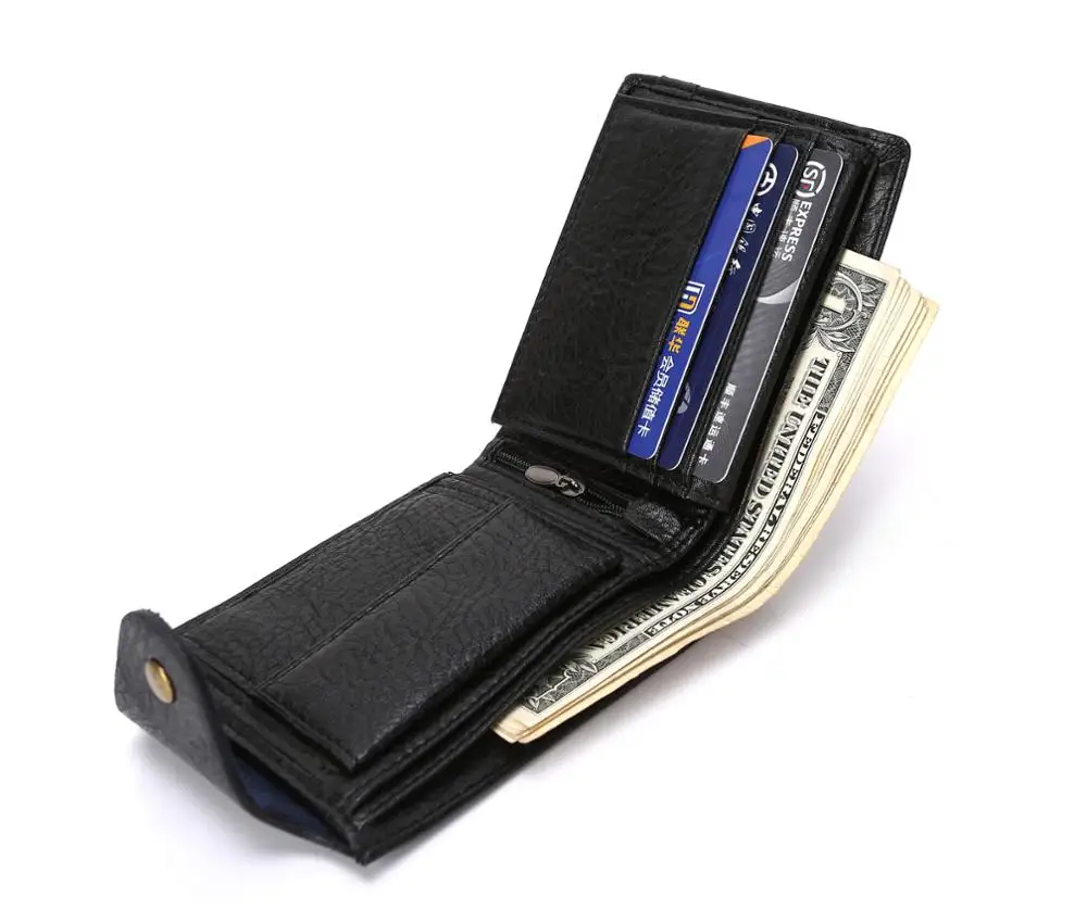 2019 кожаный винтажный маленький кошелек держатель для карт мужские кошельки |