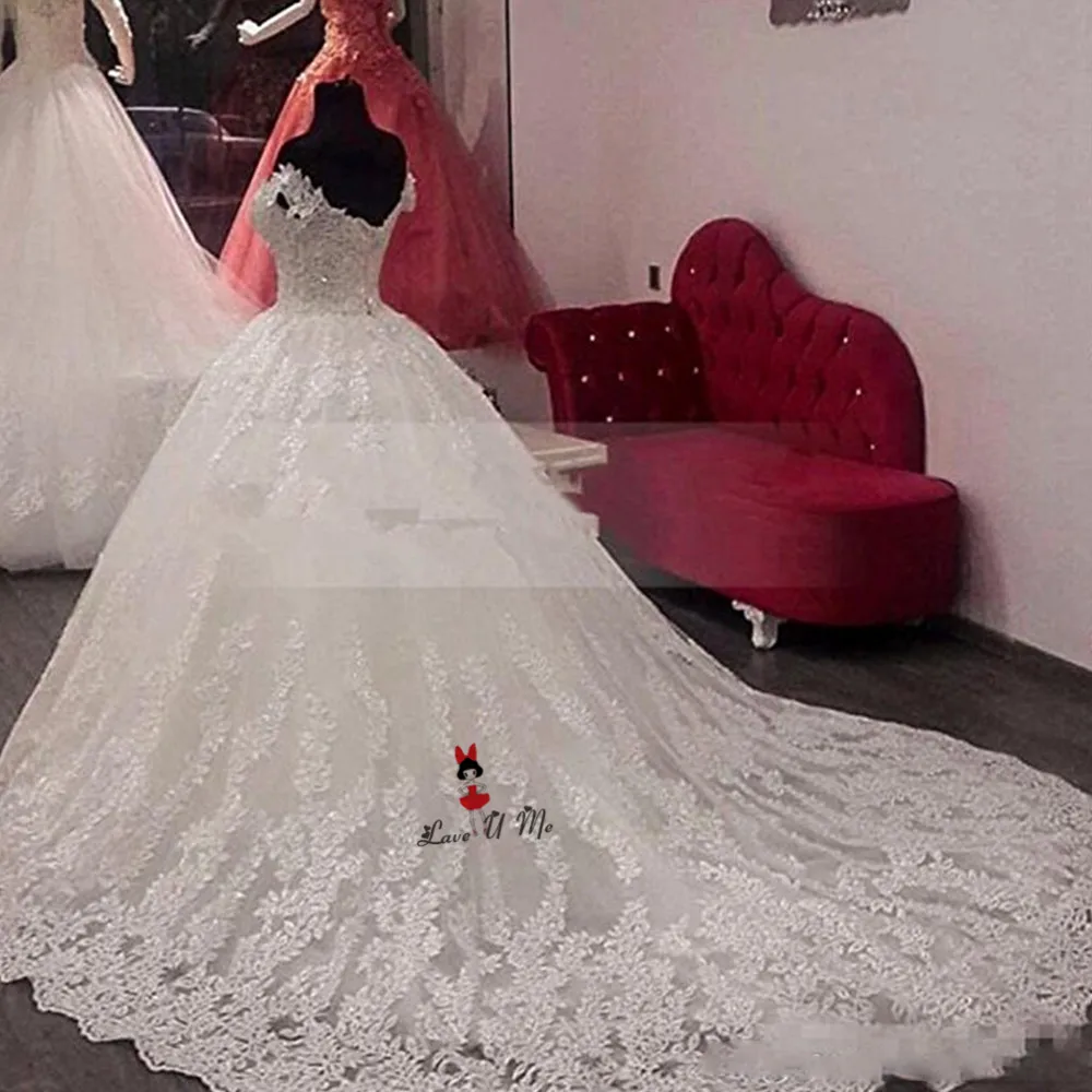 Vestido de Noiva Renda Gorgeous Lace Wedding Dresses Ball Gown off Shoulder Wedding Gowns Sweep Train Turkey Bride Dress 2018
Vestido de Noiva Renda Gorgeous Lace Wedding Dresses Ball Gown off Shoulder Wedding Gowns Sweep Train Turkey Bride Dress 2018