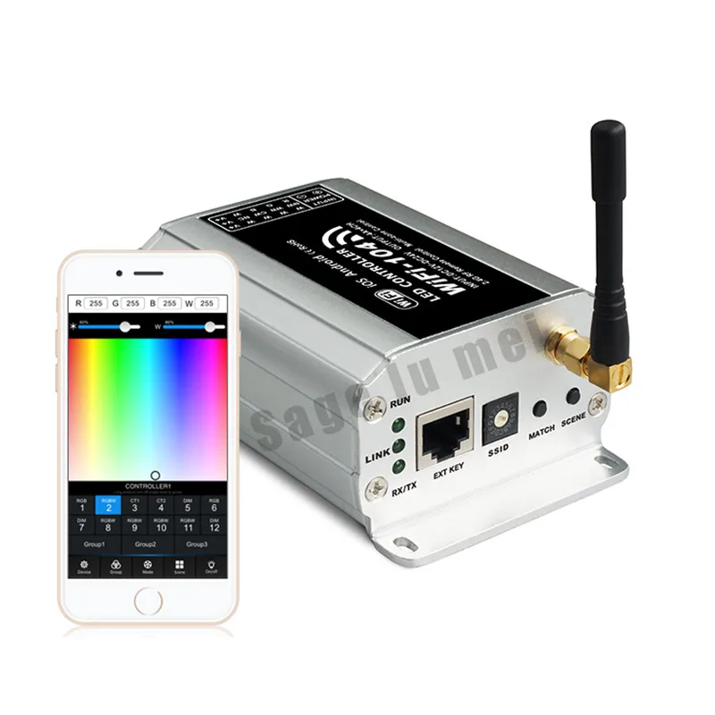 Wi Fi светодиодный Управление 104 мастер RGB его с M12 пульт дистанционного управления 2