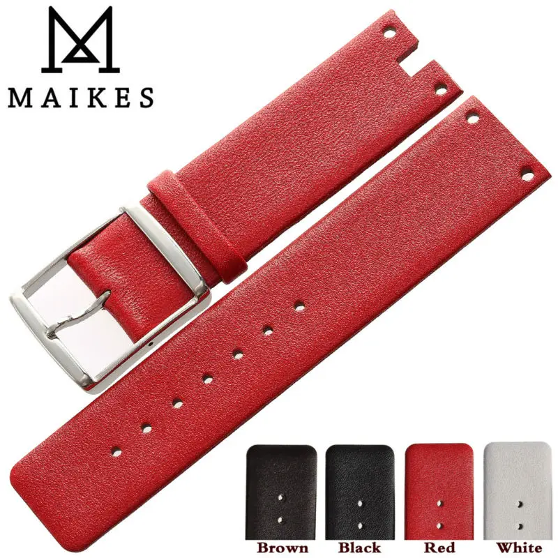 MAIKES Hot Sales Watchband Stainless Steel Buckle Red Thin Genuine Leather Watch Strap Band Bracelet For CK Calvin Klein K94231
MAIKES Hot Sales Watchband Stainless Steel Buckle Red Thin Genuine Leather Watch Strap Band Bracelet For CK Calvin Klein K94231